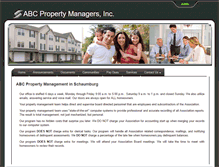 Tablet Screenshot of abcpropertymanagers.com